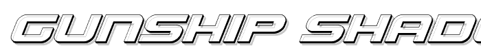 Gunship Shadow Ital font